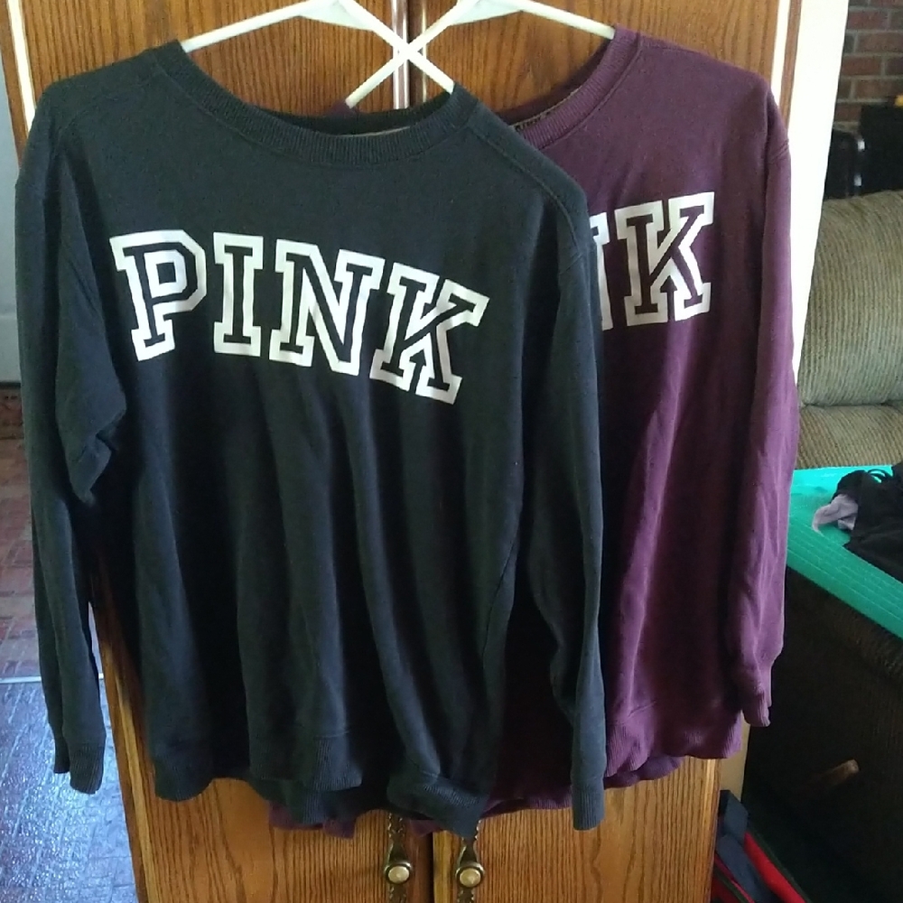 Two VS PINK Pullover Sweatshirts
